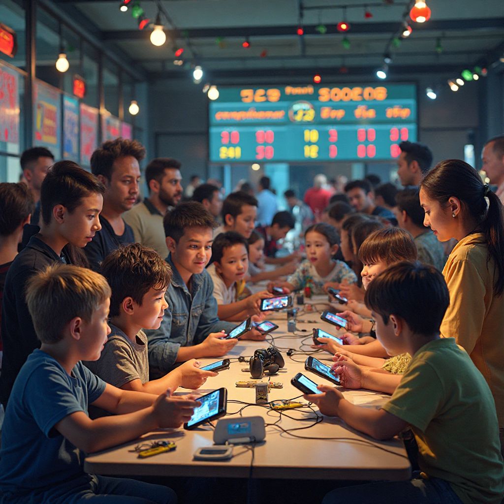 Family game tournament organized by our community team